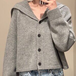 SAILOR-COLLAR WOOL CARDIGAN from COS